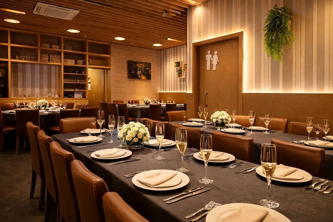Salón Imperial de Eventos Claraboya en L'Hospitalet montado para banquete